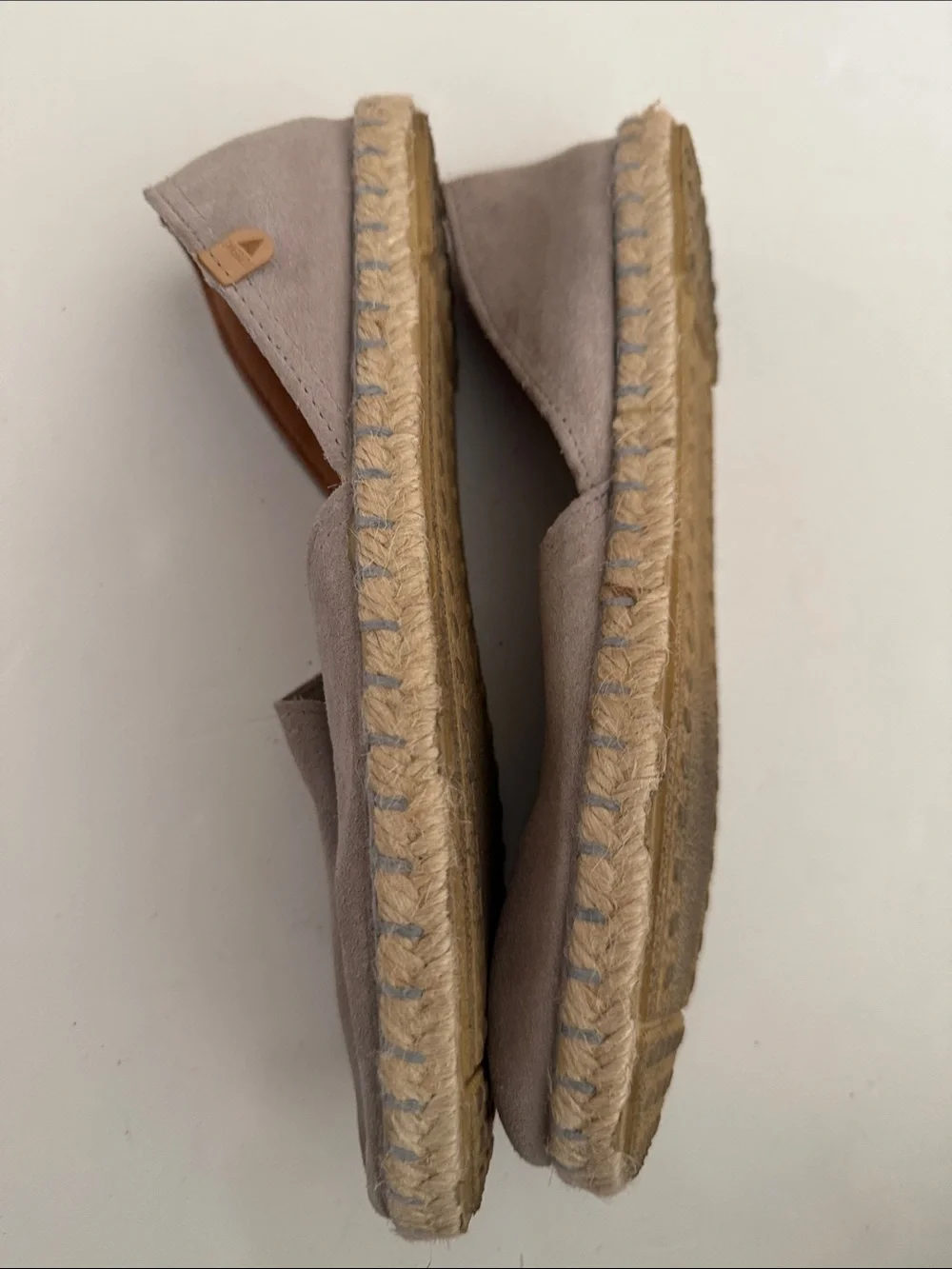 Verbenas Suede Espadrilles in Light Taupe gray size 8